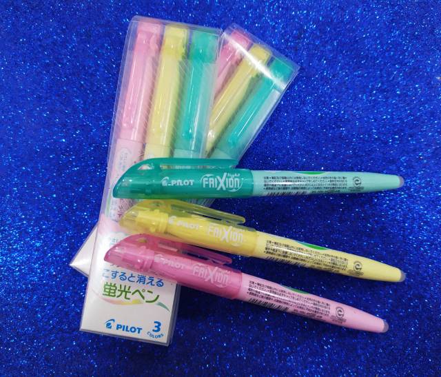 

Highlighter / Stabilo Frixion 3 warna with eraser - bisa di hapus