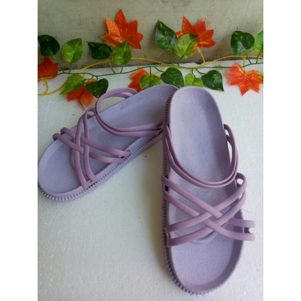 [SIAP KIRIM] SANDAL JELLY NIAR SANDAL WANITA KEKINIAN SANDAL JELLY BOLONI TALI MURAH Sandal Andin-lilac