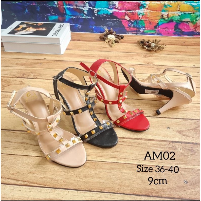 ABBUSHOES Am 02 haig hell stut tali miadela 9cm