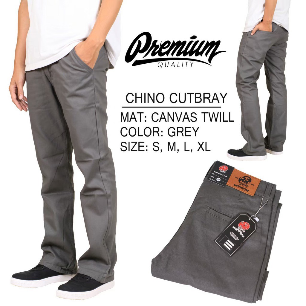 (COD) Celana Chino Cutbray Pria Kantoran / Celana Chino Cutbray Cotton Premium