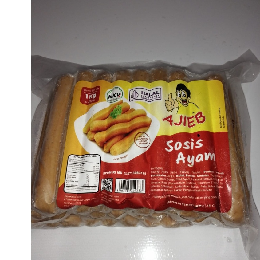 

CHICKEN SAUSAGE SOSIS AYAM AJIEB 1kg