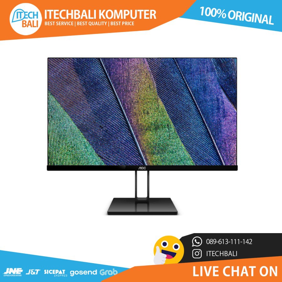 Monitor AOC 24'' 24V2Q Full hd 75hz IPS Freesync | ITECHBALI