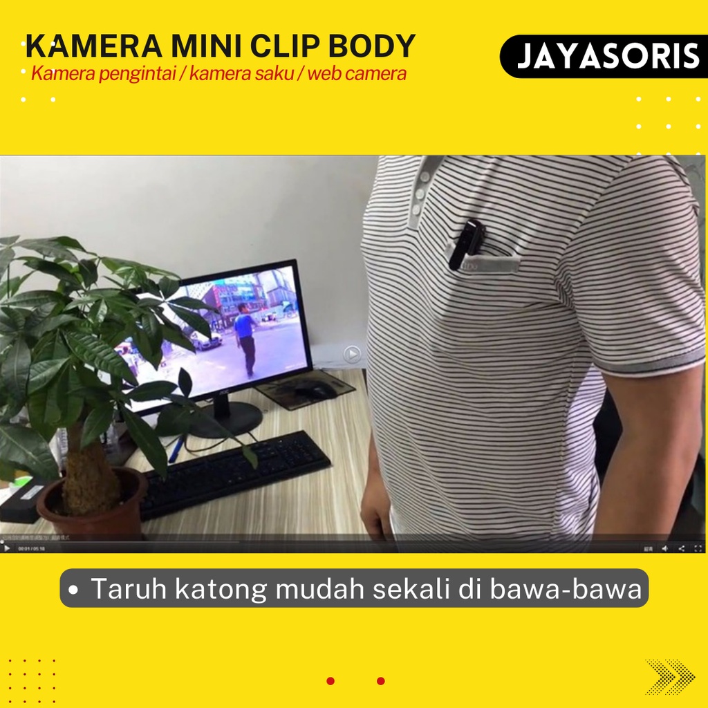 Kamera Tersembunyi Mini Tanpa Kabel CCTV Mini Tanpa Wifi Spy Cam Spycam Hidden Camera Pengintai HD Kecil camera web cam Mata mata pengintip full hd js47