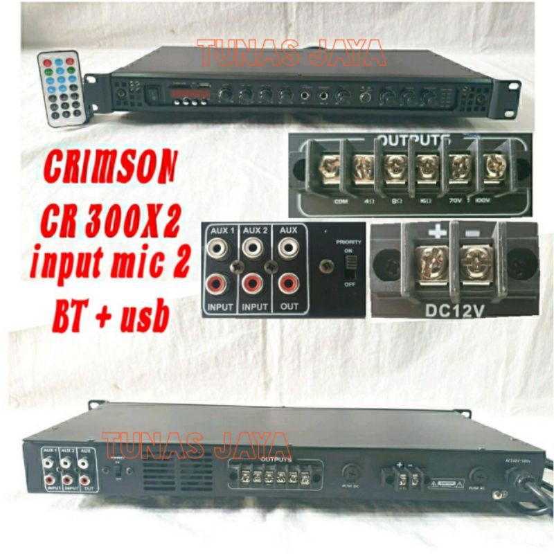 POWER AMPLI CRIMSON CR300X2 / CRIMSON CR300 X2 AMPLI BERIKUT MATCHING ATAU TRAVO