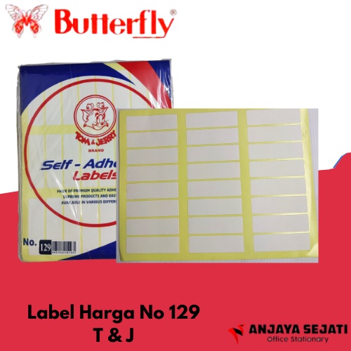 

Label Harga No. 129 T & J | Tempelan Harga | Per5pack (isi 35lembar)
