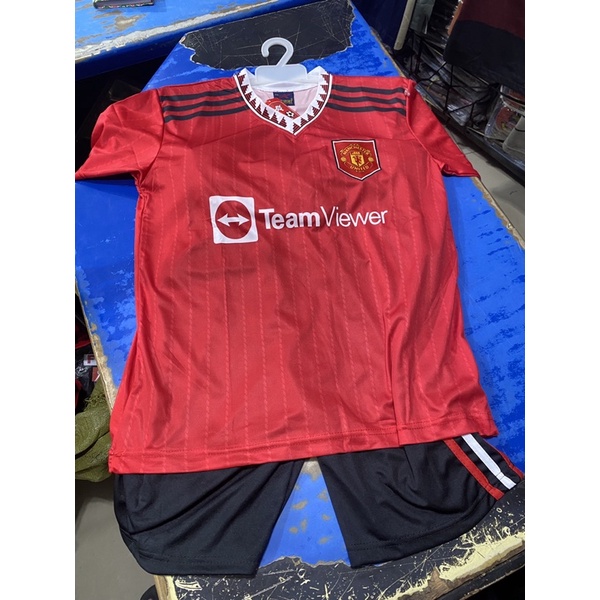 setelan jersey anak emyu MU home kids baju bola anak