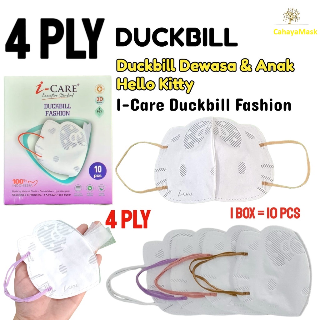 Masker Duckbill Hellokitty 4ply I-Care 10pcs