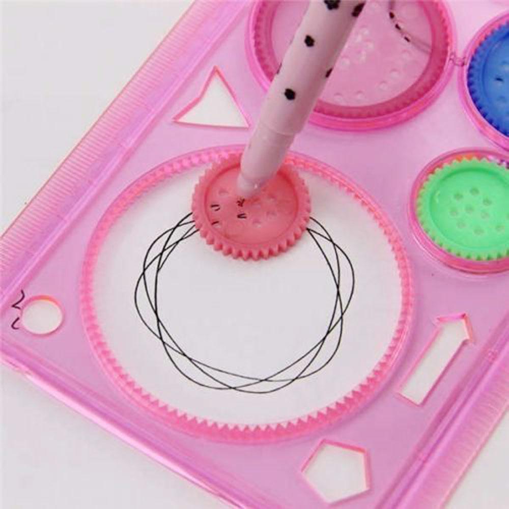 TOP Penggaris Spirograph Siswa Klasik Serut Stensil Alat Tulis