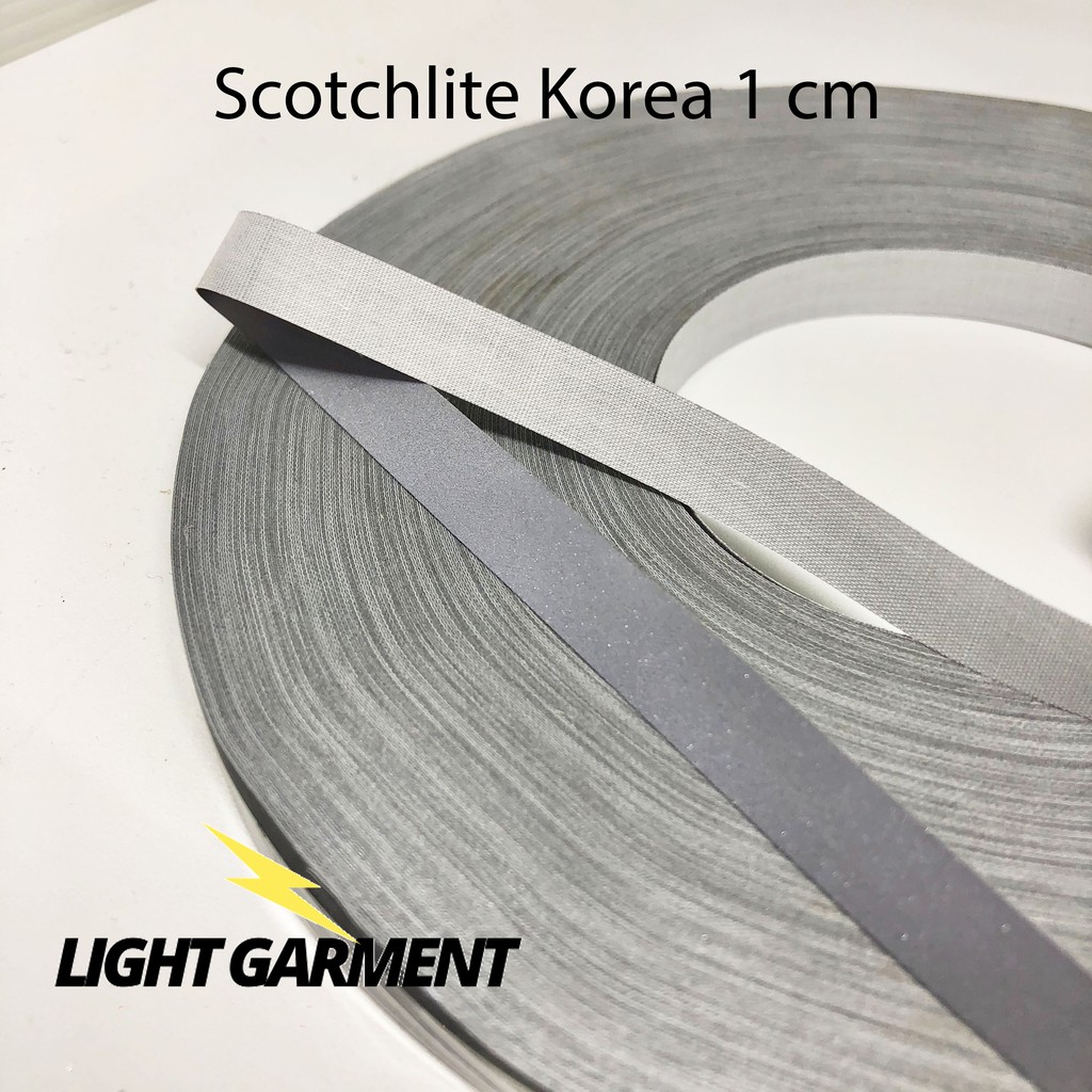 Scotlight Kain Korea 1 CM 100 METER / Scotchlite / Reflektor / reflektif/ skotlet/ scotlite tebal