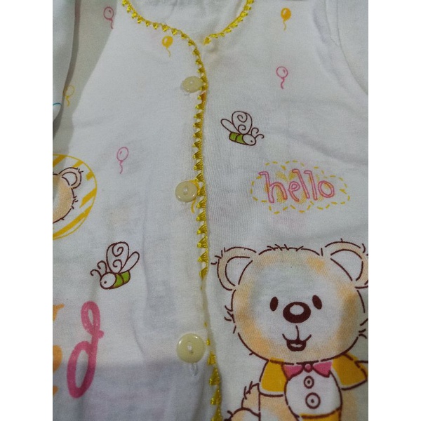 Baju Bayi Baru Lahir Lengan Pendek TITIKU 100% Katun Halus Atasan Bayi Baru Lahir Lengan Pendek Katun Ukuran New Born Perlengkapan Bayi Baru Lahir