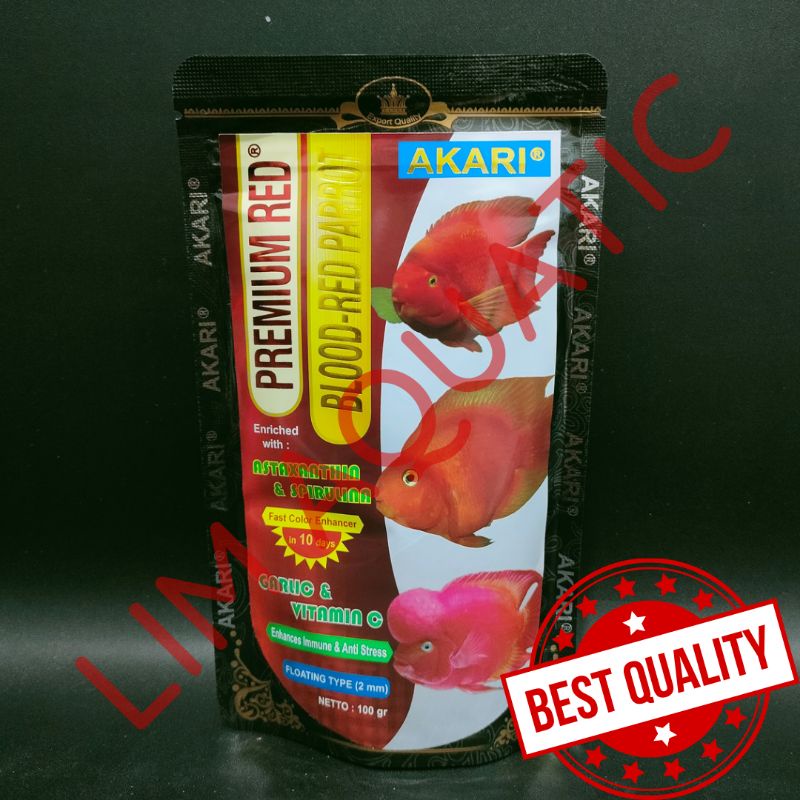 AKARI PREMIUM BLOD RED PARROT 100 GRAM / MAKANAN IKAN PARROT - AKARI