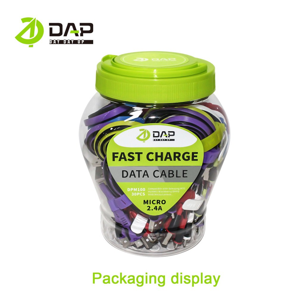 DAP DPL25 Data Cable Lightning 2.4A 25cm - 1 Toples 50 Pcs
