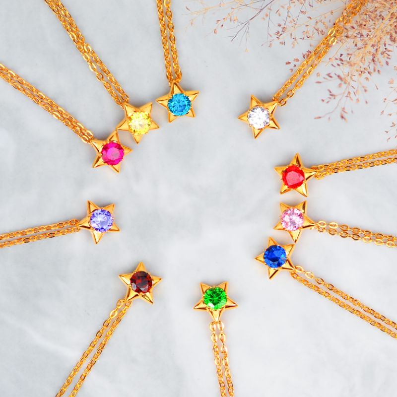Rantai Emas Birthstone Star - Toko Emas Gadjah