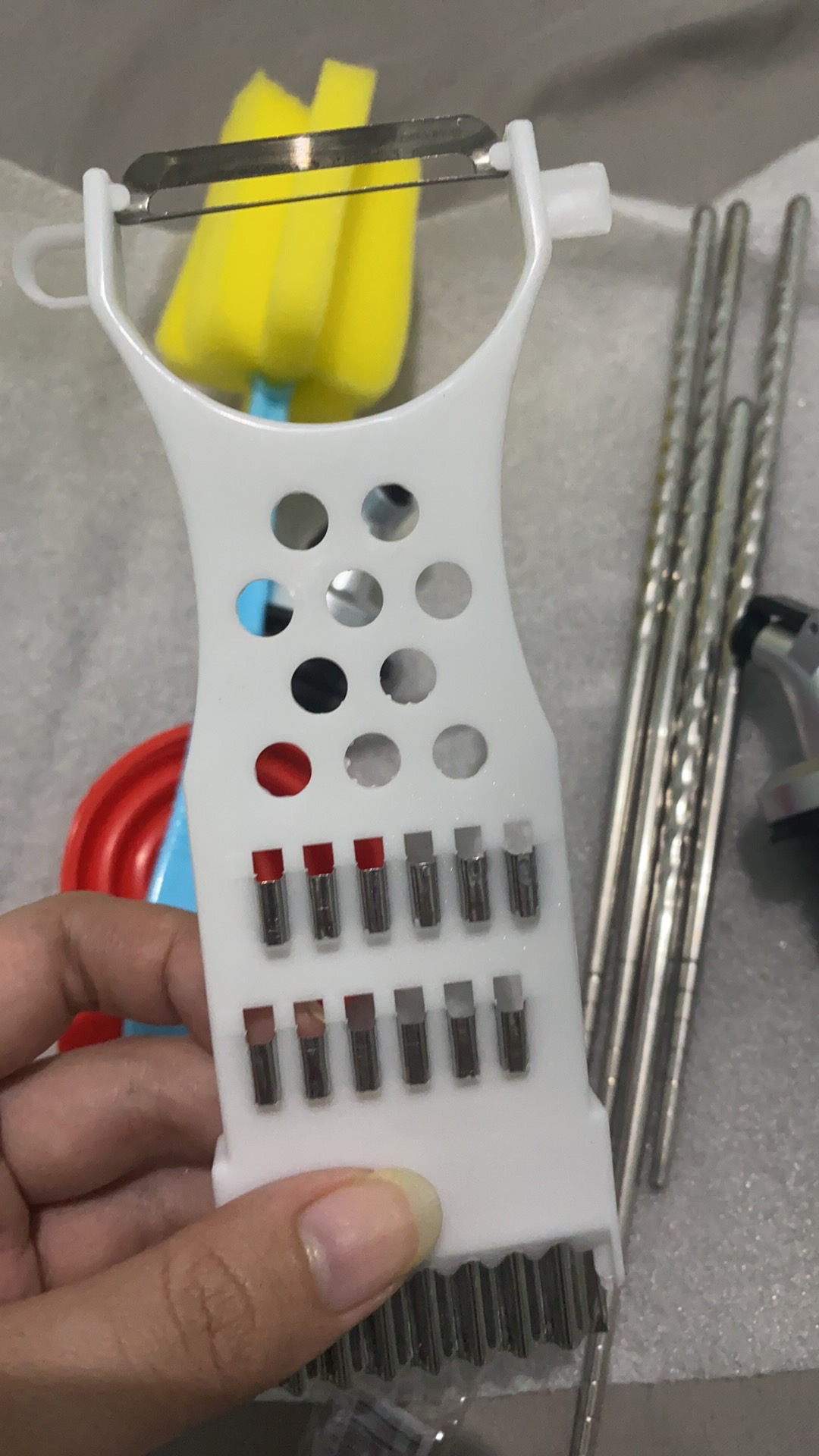 Alat Pengupas Pengiris Parutan Sayuran Buah Wortel Kentang Melon Multifungsi Untuk Memasak Di Dapur