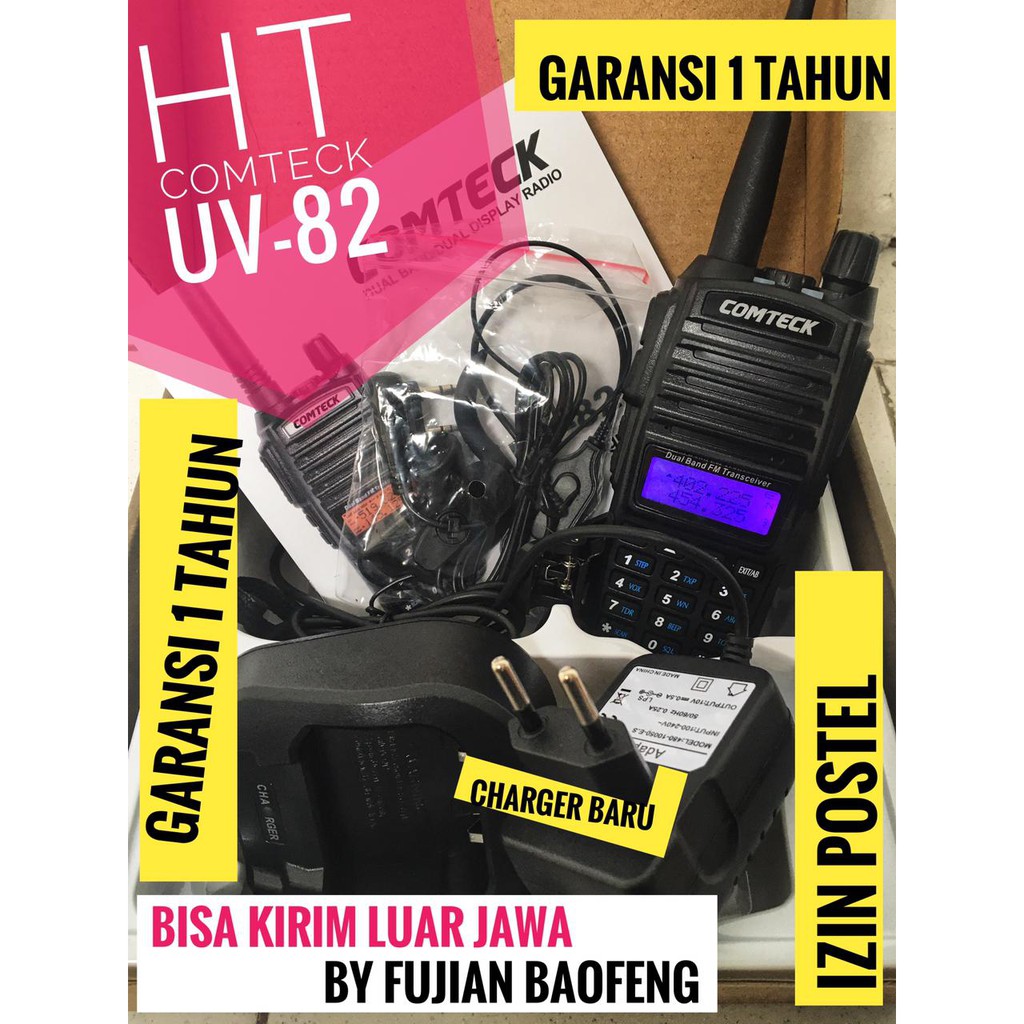 HT Comteck UV82 Dual Band VHF - UHF Radio FM Bergaransi 1th