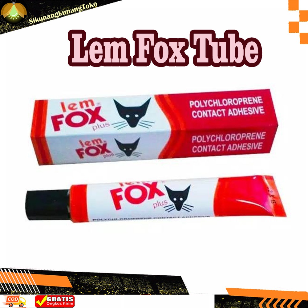 

(SKN) LEM FOX PLUS KUNING TUBE 20 GRAM