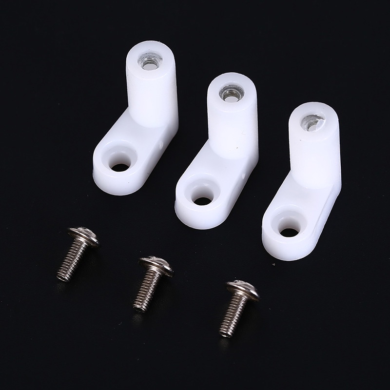 {LUCKID}10pcs fixed plastic pcb mounting feet 20mm L type feet with screws