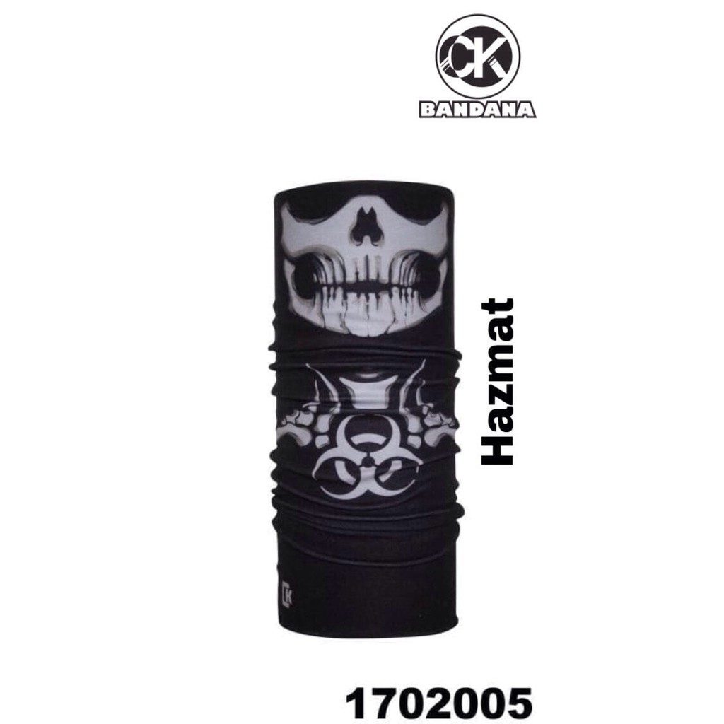 CK Bandana ORIGINAL masker bandana motif tengkorak skull hazmat