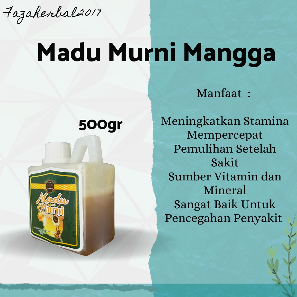 Madu Murni Mangga 500gr Al Mubarokah 100% Pure Honey