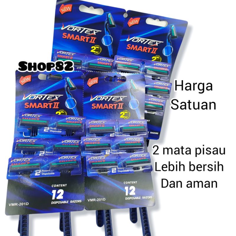 3pc Alat cukur kumis jenggot silet no gillete bulu tajam silet anti iritasi murah ketiak kaki biru