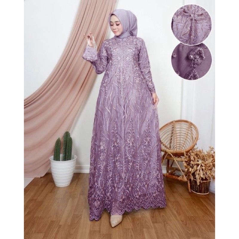 GAMIS MALMIRA / GAMIS BRUKAT MEWAH / GAMIS / GAMIS MEWAH / GAMIS BRUKAT TILE / GAMIS BRUKAT TILE MEW