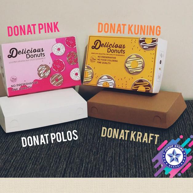 

F9C Box Donat Kraft Coklat Isi 25pcs Terbaru