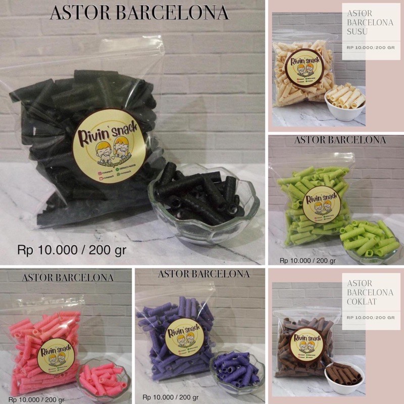 

ASTOR MINI BARCELONA 200gr (VANILA / SUSU / PANDAN / COKLAT / BLUEBERRY / STRAWBERRY / MIX / TWIST GREENTEA / COKLAT ORANGE / COKLAT KACANG)
