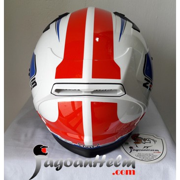Untuk Anda ZEUS Helm ZS813 AN6   Pattern White  AN6 Blue   ZS 813 Double VISOR