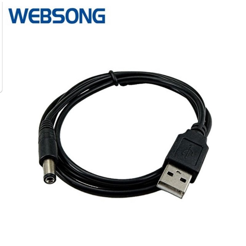 Kabel USB to DC 5.5x2.1 80CM Websong