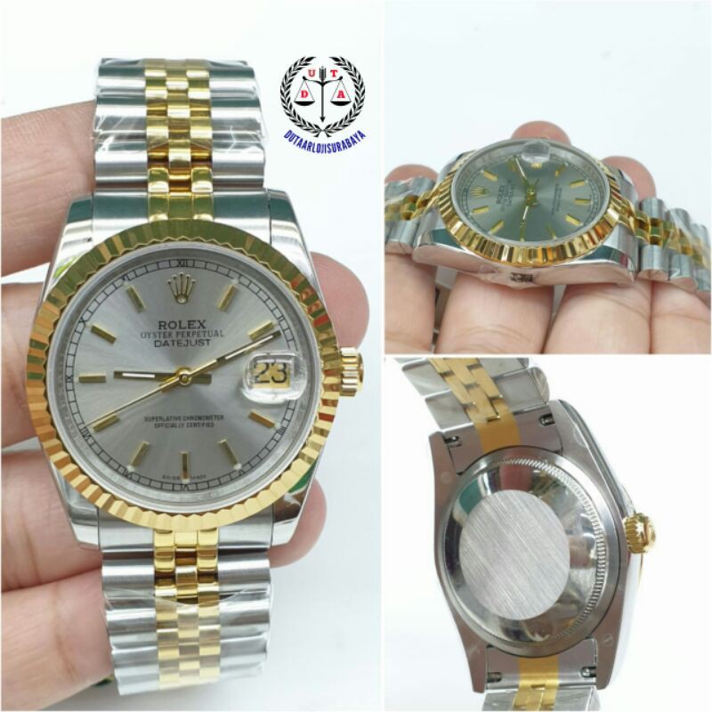 JAM TANGAN ROLEX DATEJUST AUTOMATIC MESIN SWISS ETA