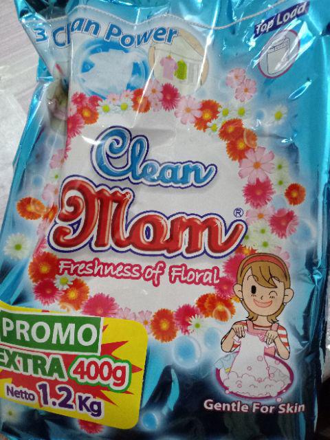 Deterjen Clean Mom Sabun Cuci Baju Bubuk 1,2 Kg