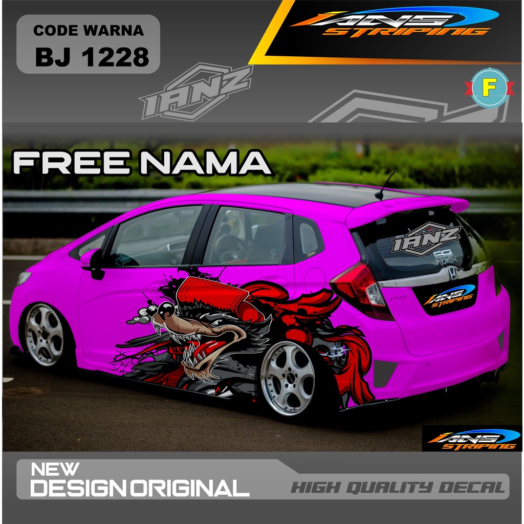 STIKER VARIASI MOBIL AGYA / VARIASI DECAL MOBIL HONDA JAZZ / DECAL STIKER MOBILIO AYLA