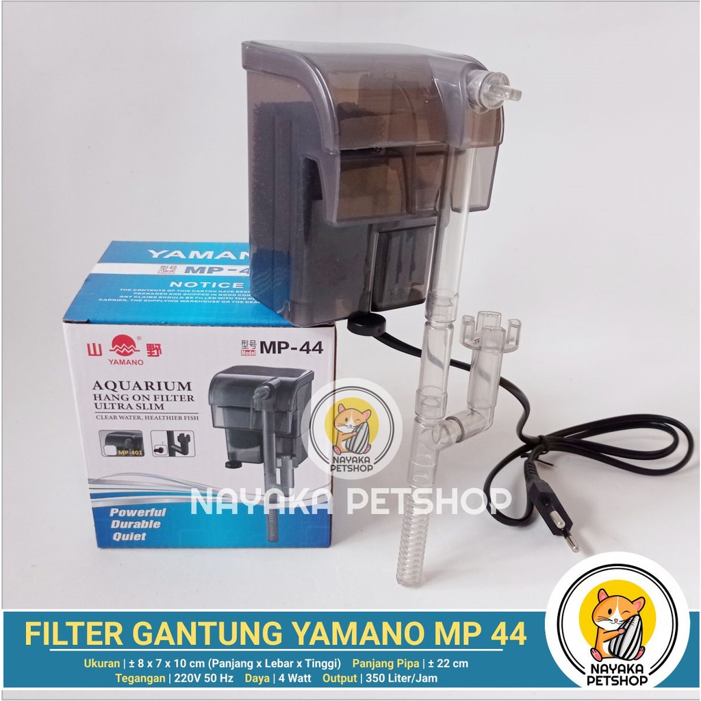 Yamano MP 44 Filter Gantung Aquarium Filter Hanging Hang On Saringan Air Aquascape Mini