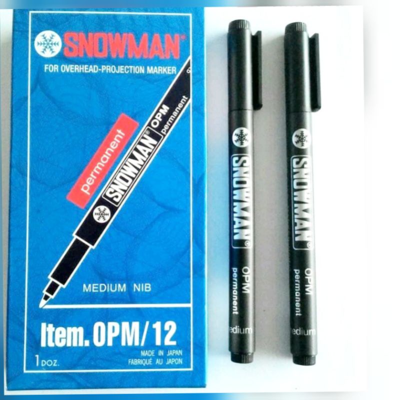 

Spidol permanent OHP Snowman OPM ( Medium ) , OPF