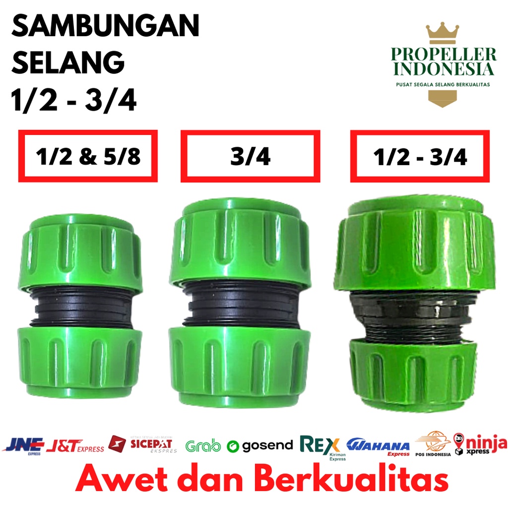 Sambungan Selang Air / Quick Connector Selang Air 1/2&quot;- 3/4&quot;