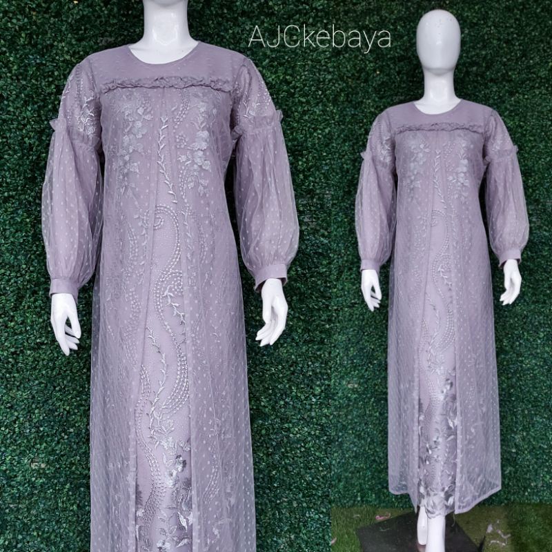 gamis full tille/gamis mewah/gamis modren/gamis terbaru