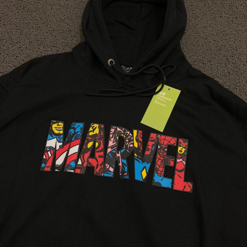 sweater hoodie pull&amp;bear x marvel premium