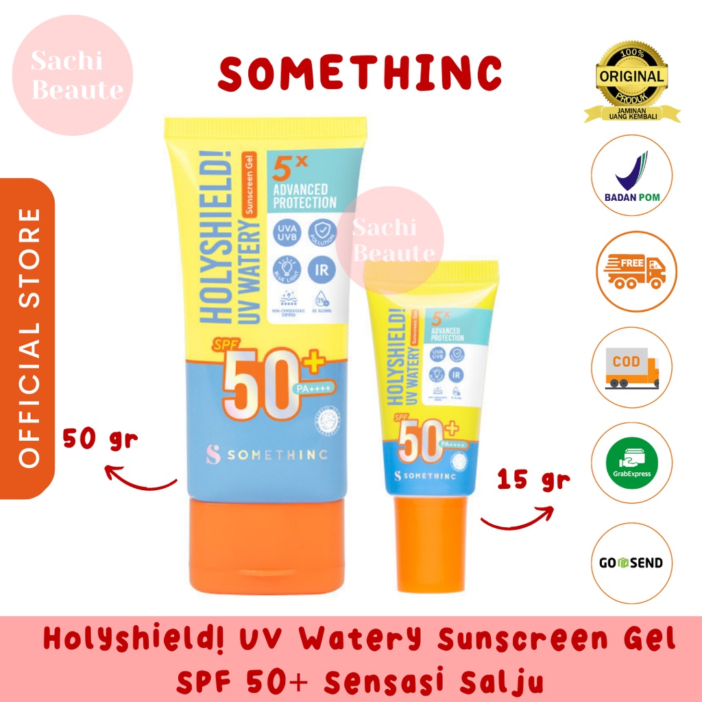 SOMETHINC Holyshield! UV Watery Sunscreen Gel SPF 50+ PA++++ - Sunscreen Sensasi Salju