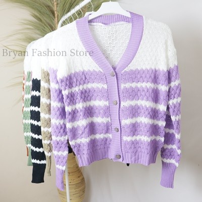 cardigan rajut wanita muslim cewek terbaru remaja panjang crop casual knitted cardi outer halus COD 