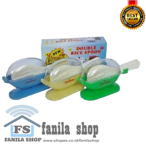 Centong Nasi Anti Lalat Higienis New Double Rice Spoon Isi 2