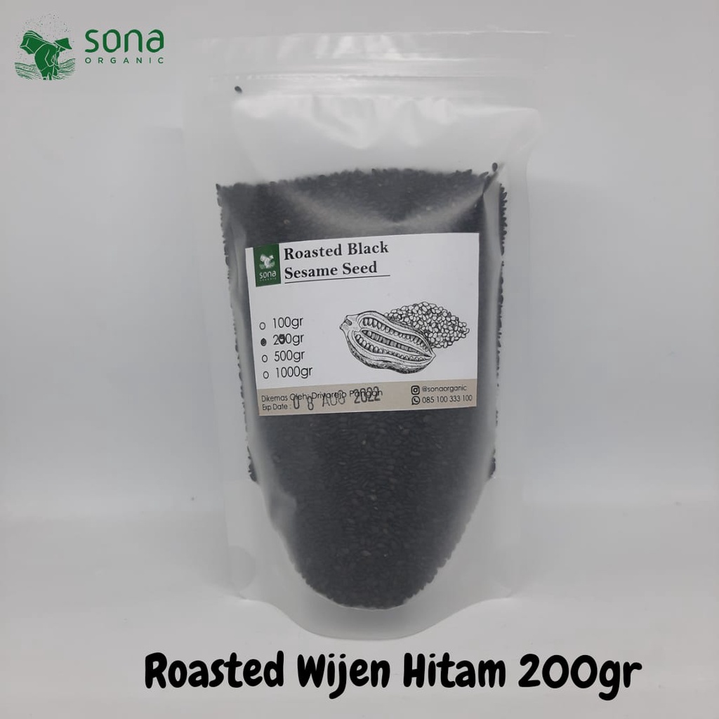 

Roasted Wijen Hitam 200g-Roasted Black Sesame Seed - Wijen Hitam Oven