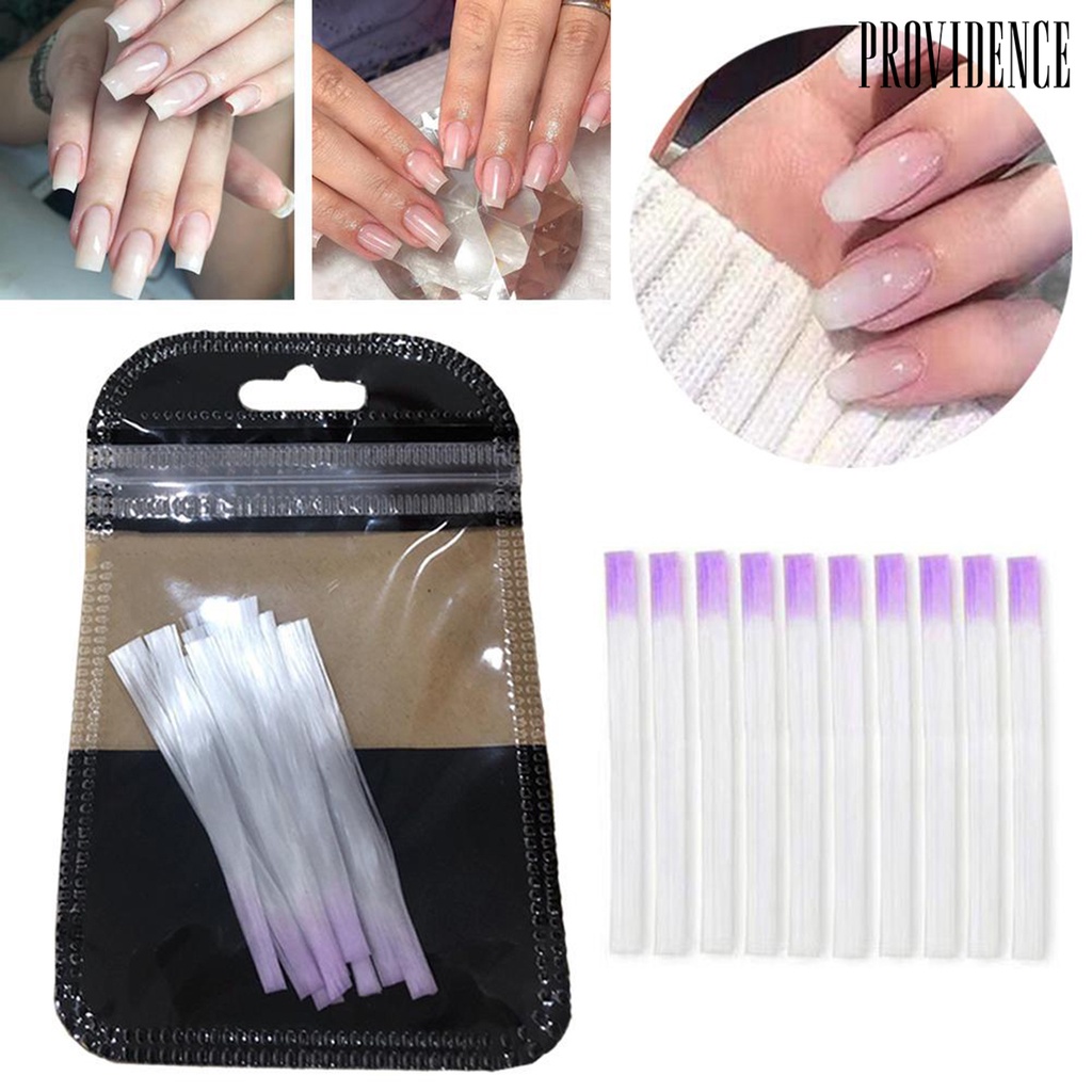 Providence 10Pcs Nail Extension Fiber Flexible Nail Art Fiber Quick Extension Glass Gel Sticker for Nail Salon