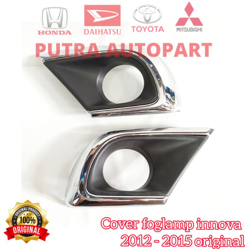 cover foglamp innova 2012-2015 model ada chrome original toyota