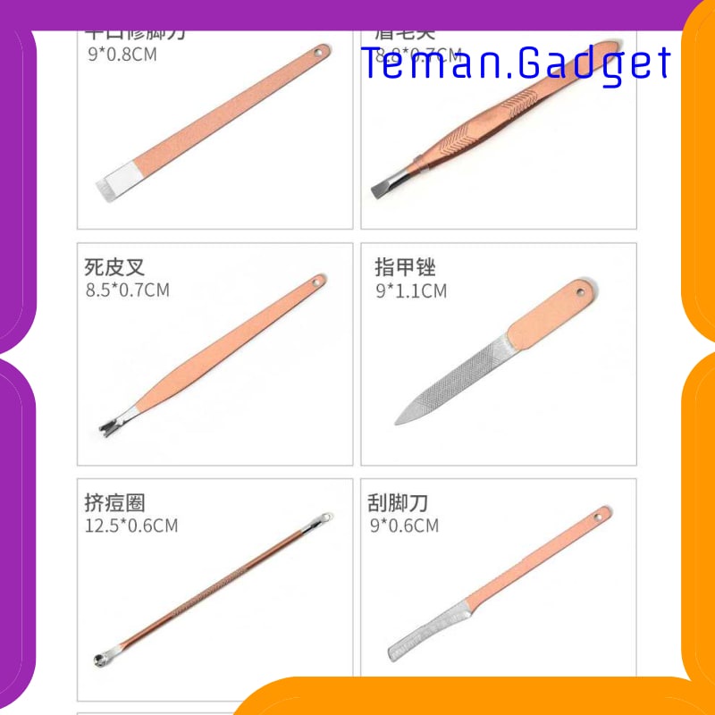 TG-FE359 KSBELLE GUNTING KUKU NAIL ART SET MANICURE PEDICURE 15 PCS - CT02