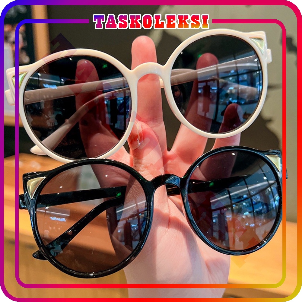 ☛TK☚ Kacamata Anak Kucing 6685 Kacamata Hitam Fashion Telinga Kucing Kaca Mata Hitam High Quality Kids Sunglasses Kaca Mata Murah Import G015 020