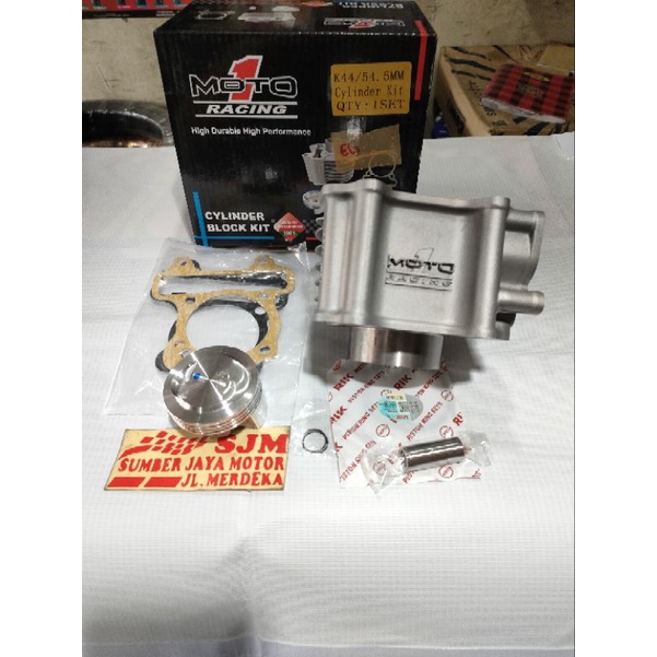 Blok Seher Moto1 Beat fi Scoopy fi stater Halus K44 54,5mm paketan Bore up blok seher beat fi k44 st