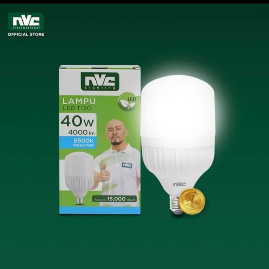 Lampu LED NVC-T120 40 Watt 6500K Daylight Putih