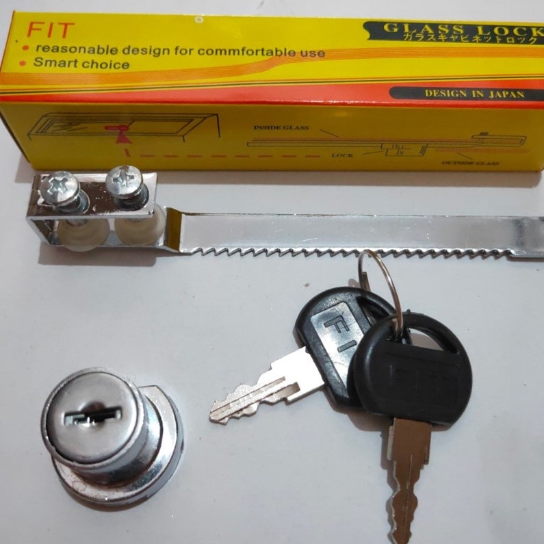 KUNCI STELING MASSAKI / KUNCI PINTU KACA / KUNCI GERGAJI / KUNCI KACA ETALASE SLIDING GESER MASSAKI