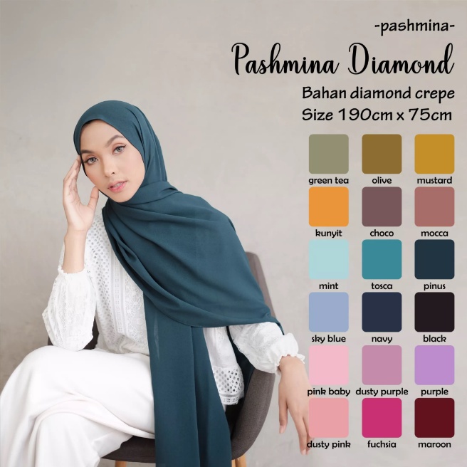 (TERLARIS) HIJAB PASHMINA CERUTY BABY DOLL/ HIJAB OOTD WANITA BISA COD