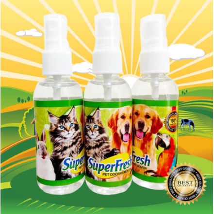 SUPERFRESH 60 - Penghilang Bau Pesing Pipis BAB Kelinci Kucing Anjing Pewangi Kandang 60 ML